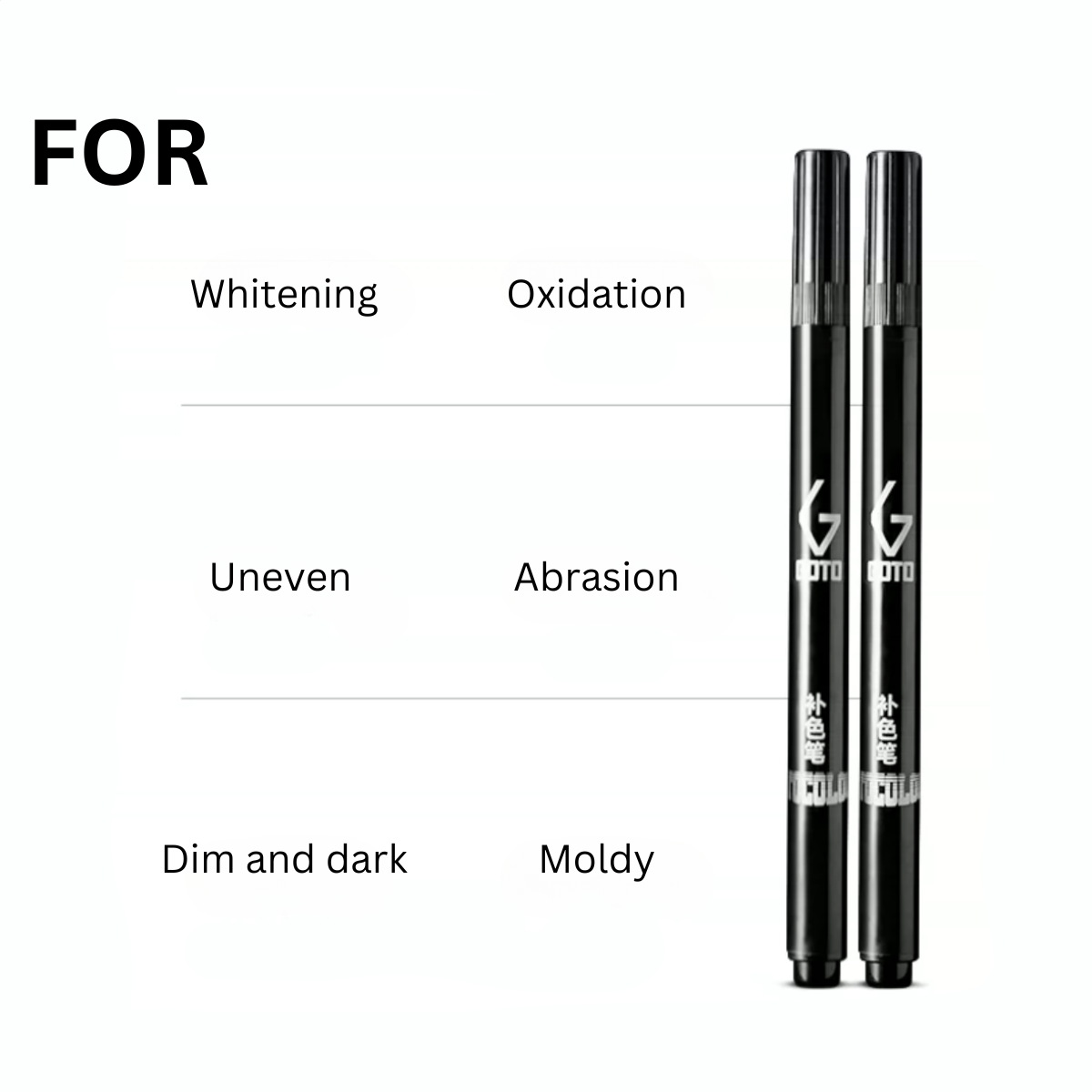 GOTO Sneaker Shoe Color Restoration Pen 2 Pack - Color Repair for Shoe