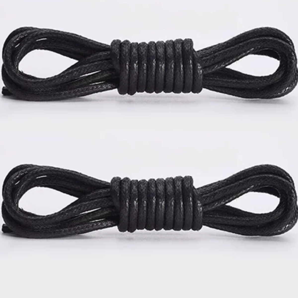 ShoeSpa Waxed Cotton Round Shoelaces Shoe string Compatible with Dress Shoes Canvas Shoes and Martens 2 Pairs