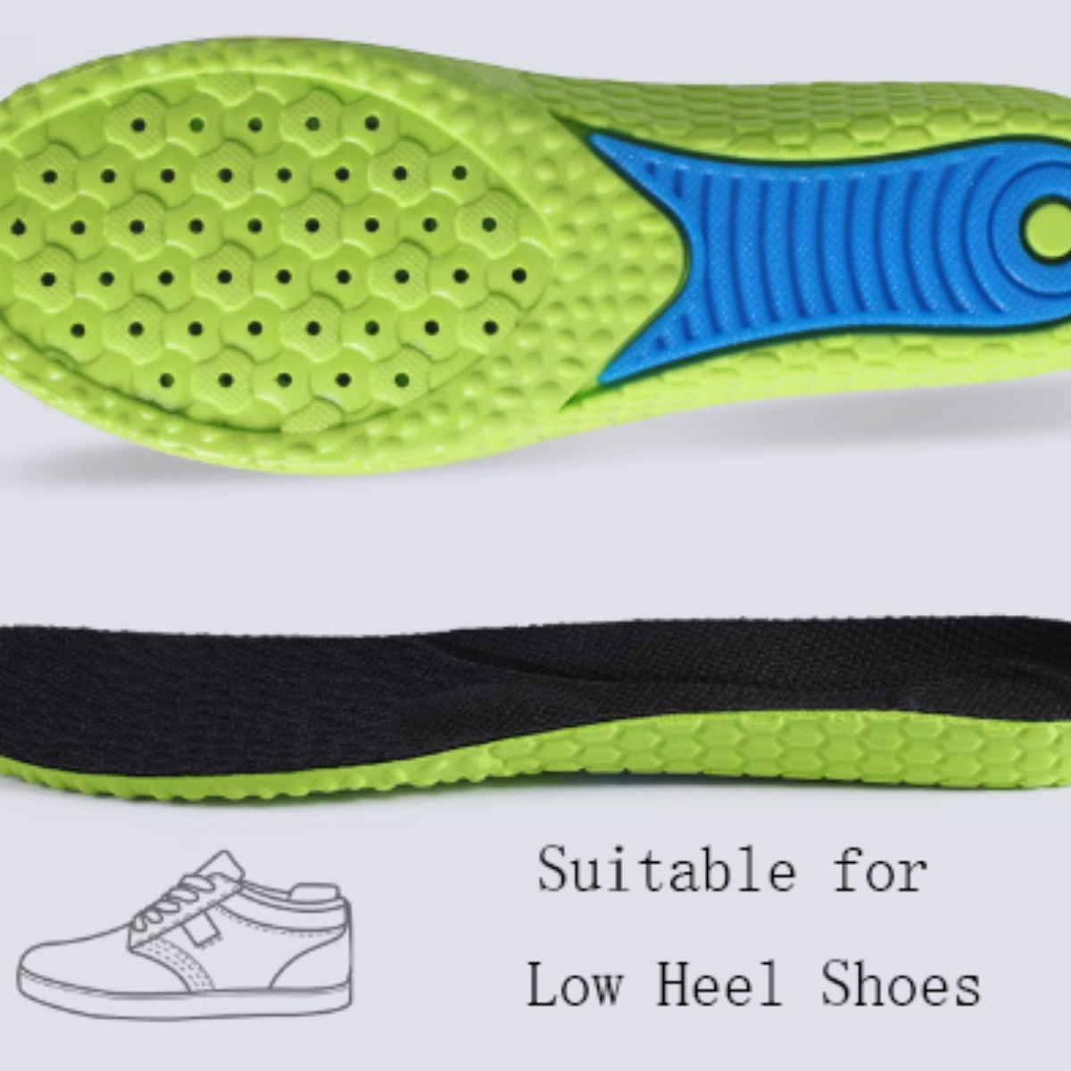 Shoespa Sweat-Absorbing & Antibacterial Thick Insoles Compatible with LV Trainer Shoes 1 Pair
