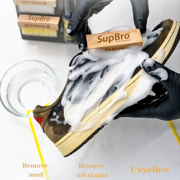 SupBro White Shoe Cleaning Solution and Brush Kit × 1 Pack
