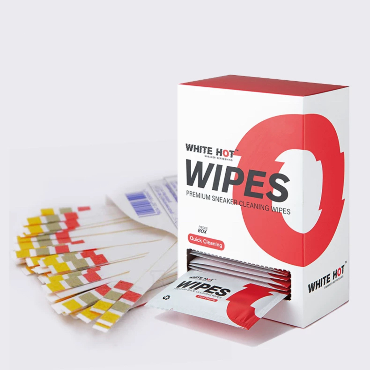 WHITE HOT Shoe Cleaning Wipes Portable Water-Free Sneaker Stain Remover 30-Pack