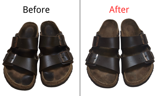 Before & After: Deep clean for Birkenstock Sandal