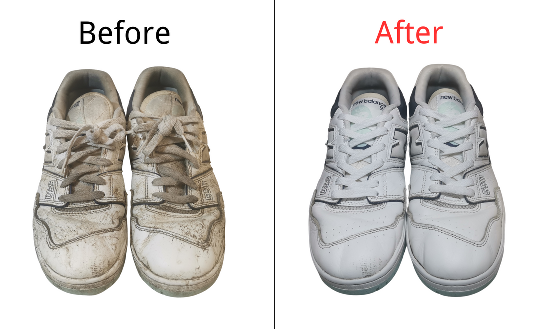 Before & After Magic!😍😍 For Clean Muddy shoes! Shoe clean/sneaker clean