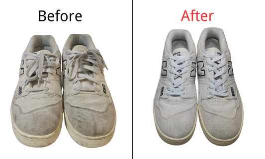 Restore back to fresh look🥰🥰 For Clean NB 550! Shoe clean/sneaker clean