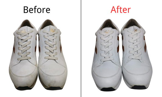 Amazing result😍😍! For Clean Leather White shoes! Shoe clean/sneaker clean