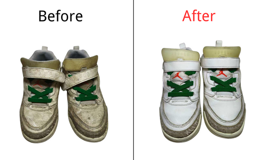 We also bring kids' shoes back to life. Kid's Jordan