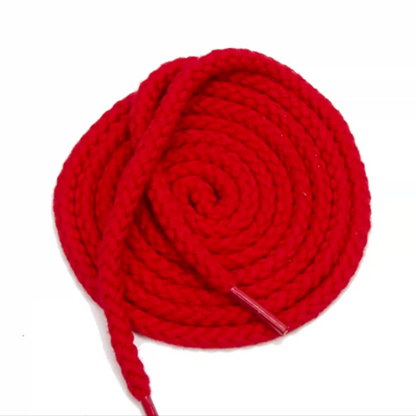 LANCEMAKER Cotton-Linen Braided Round Shoelaces Shoe string 7mm Multiple Colors Available Suitable for Sneakers Canvas Shoes and Athletic Shoes 1 Pair