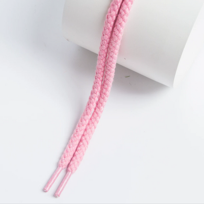 LANCEMAKER Cotton-Linen Braided Round Shoelaces Shoe string 7mm Multiple Colors Available Suitable for Sneakers Canvas Shoes and Athletic Shoes 1 Pair