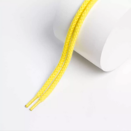 LANCEMAKER Cotton-Linen Braided Round Shoelaces Shoe string 7mm Multiple Colors Available Suitable for Sneakers Canvas Shoes and Athletic Shoes 1 Pair