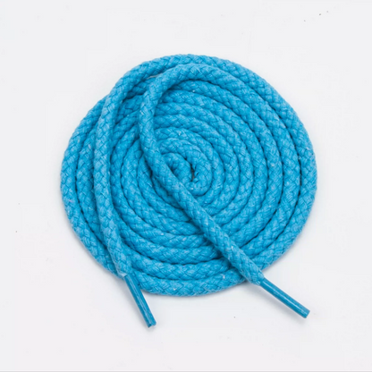LANCEMAKER Cotton-Linen Braided Round Shoelaces Shoe string 7mm Multiple Colors Available Suitable for Sneakers Canvas Shoes and Athletic Shoes 1 Pair