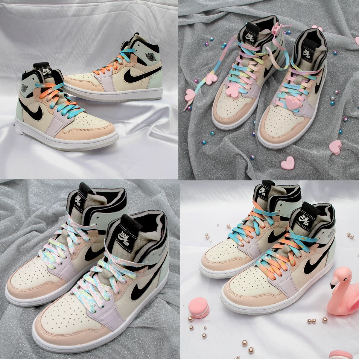 LANCEMAKER Cotton Shoelaces Shoe string Macaron Multi-Style Edition Suitable for Sneakers Canvas Shoes, and Athletic Shoes 1 Pair