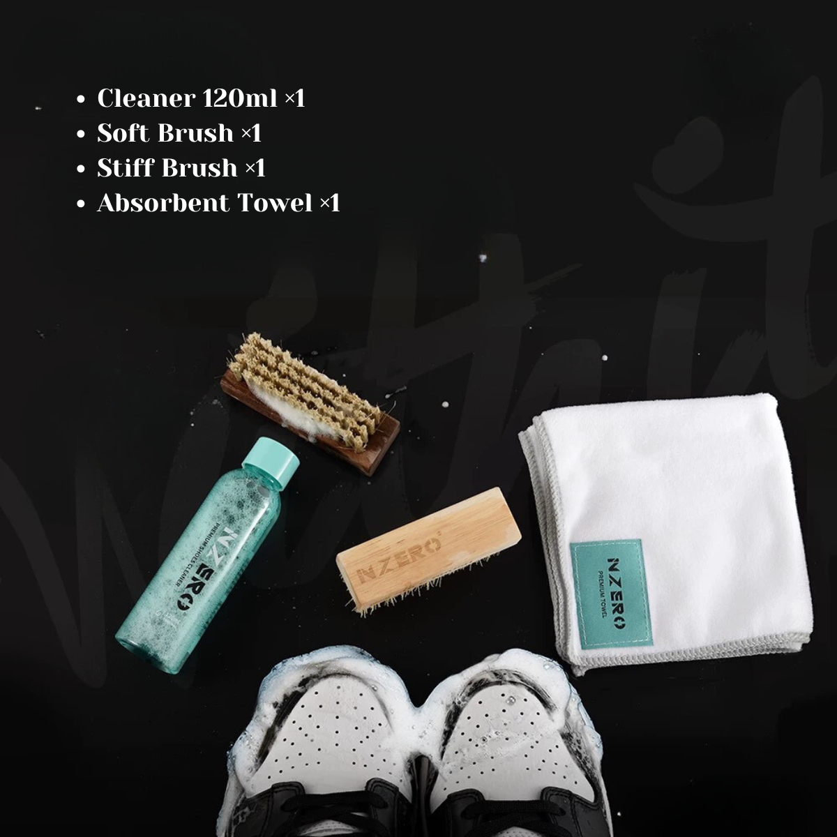 NZERO Mesh Sports Sneaker Care Kit Shoe Cleaner 120ml