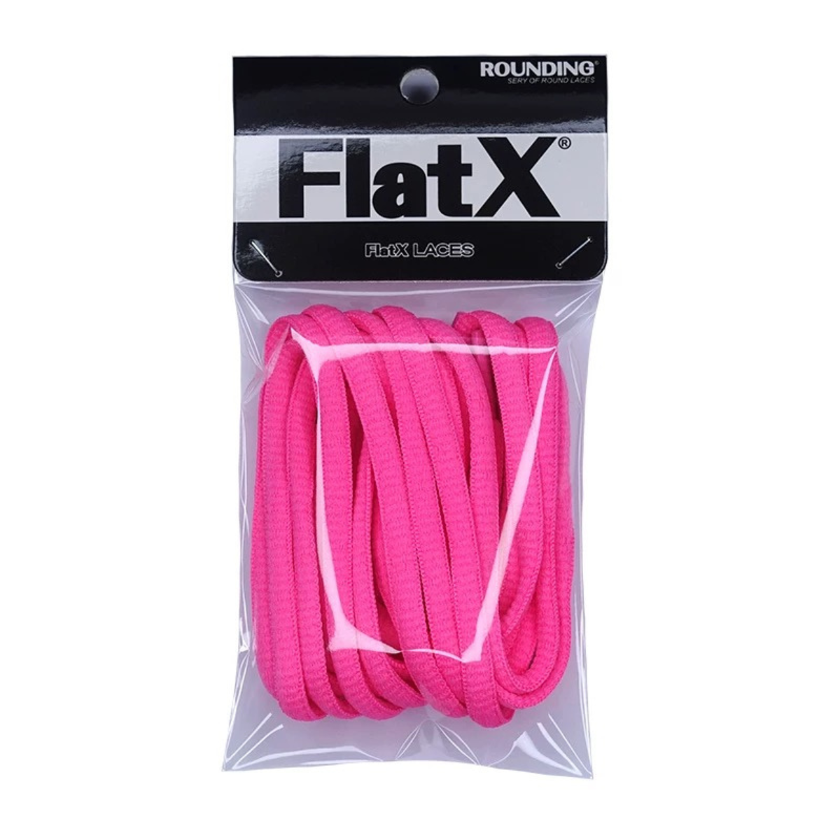 ShoeSpa 6mm Oval Compatible Shoelaces for ASICS Shoes Professional Anti Slip Design 1 Pair Bright Pink 120CM