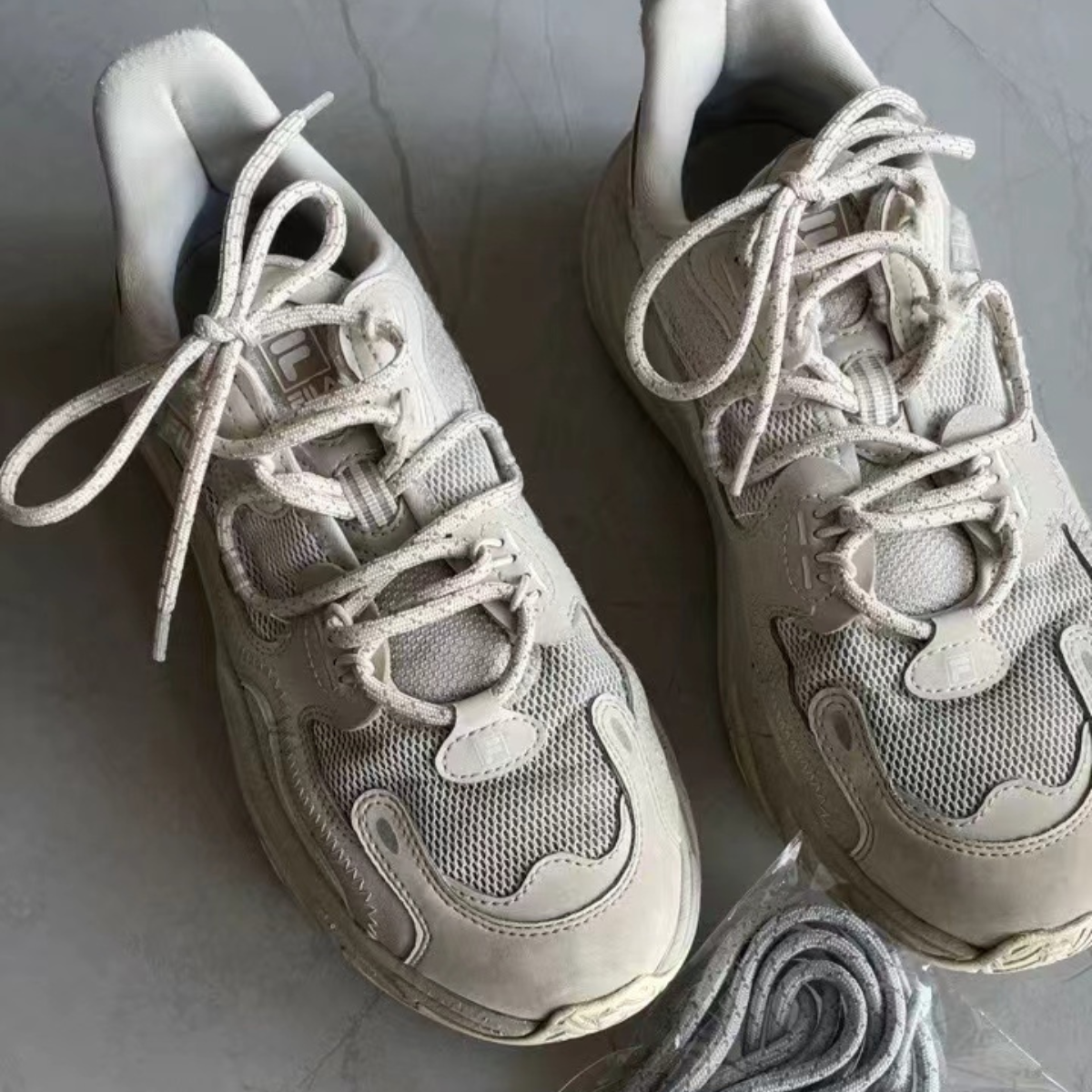 ShoeSpa Shoelaces Shoe string Compatible with FILA Sneakers 2 Pairs