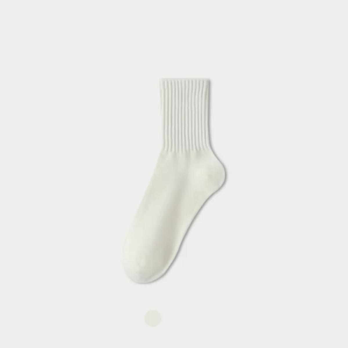 ShoeSpa Solid Color Cotton Crew Socks Suitable for Sports and Casual Wear 3 Pairs