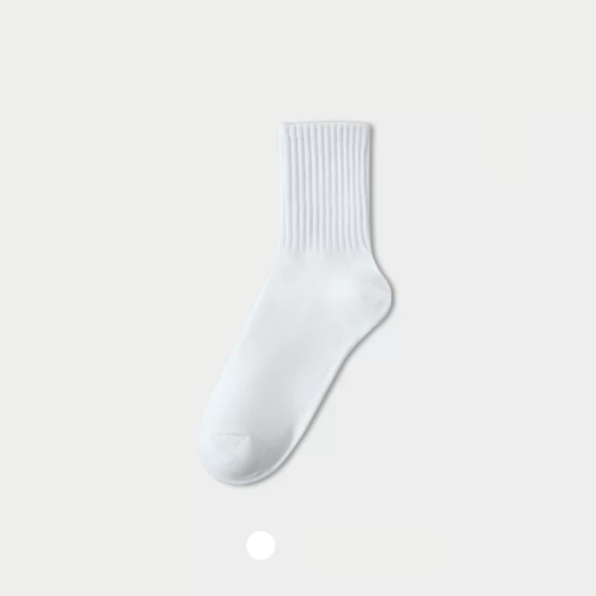 ShoeSpa Solid Color Cotton Crew Socks Suitable for Sports and Casual Wear 3 Pairs