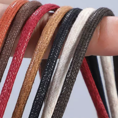 ShoeSpa Waxed Cotton Round Shoelaces Shoe string Compatible with Dress Shoes Canvas Shoes and Martens 2 Pairs
