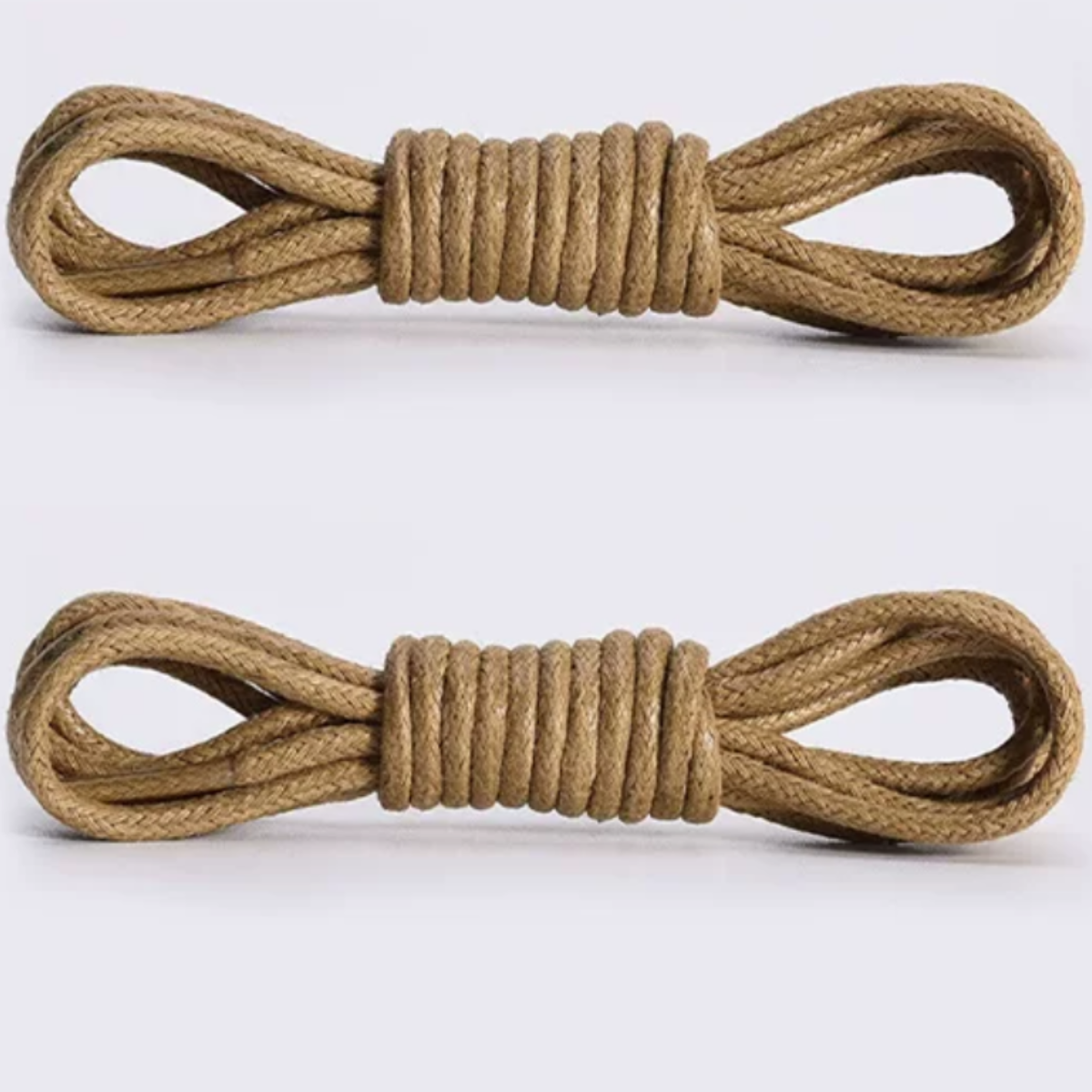 ShoeSpa Waxed Cotton Round Shoelaces Shoe string Compatible with Dress Shoes Canvas Shoes and Martens 2 Pairs