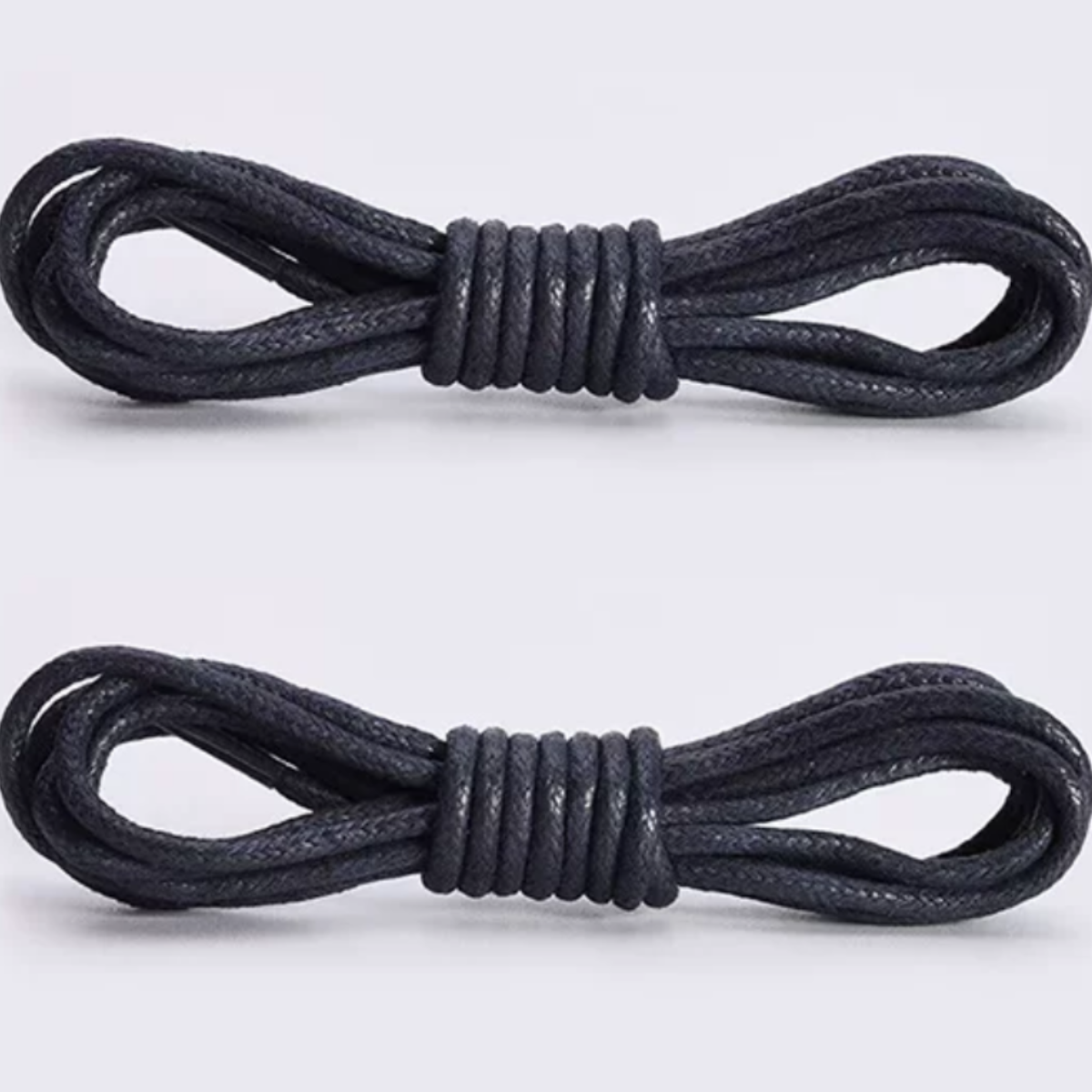 ShoeSpa Waxed Cotton Round Shoelaces Shoe string Compatible with Dress Shoes Canvas Shoes and Martens 2 Pairs