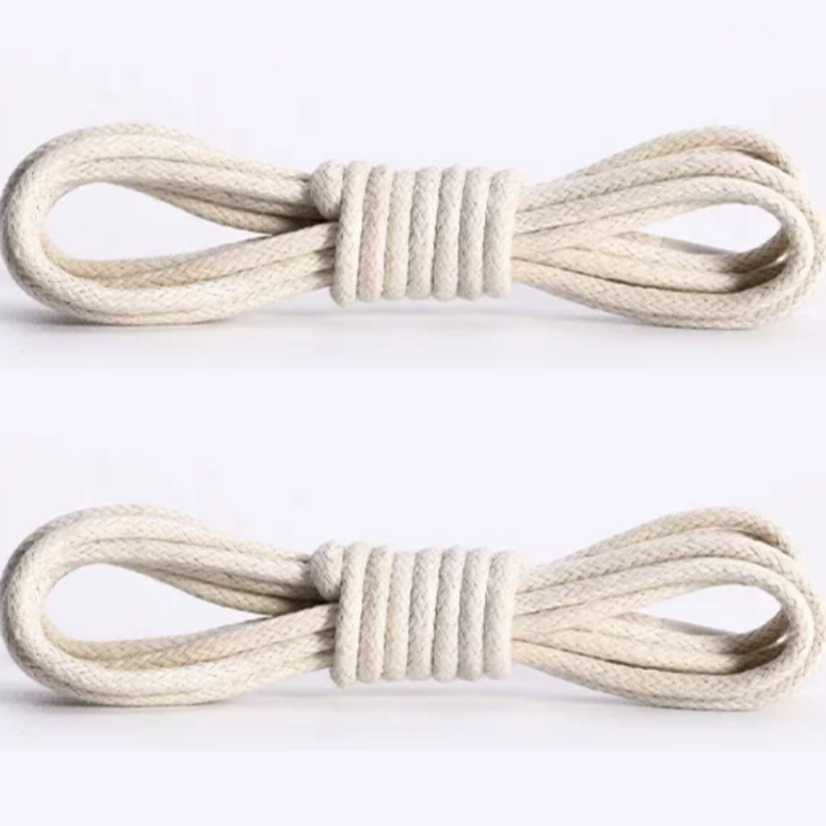 ShoeSpa Waxed Cotton Round Shoelaces Shoe string Compatible with Dress Shoes Canvas Shoes and Martens 2 Pairs