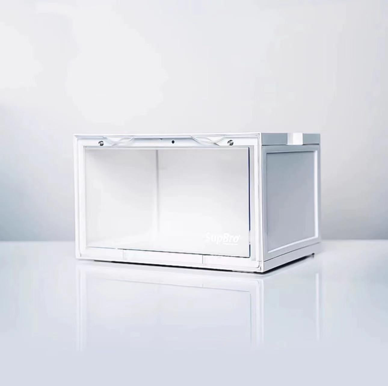 SupBro LED Voice Control Light Up Stylish Macaron Color Sneaker Storage Box 1 Pack White