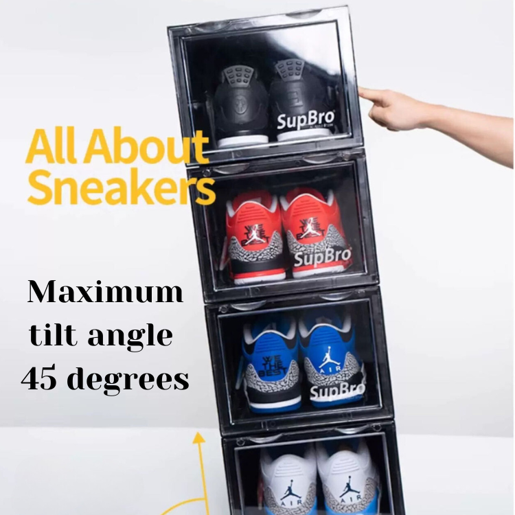 SupBro Shoe Box Classic Edition Front Opening Transparent Sneaker Stor Shoe Spa