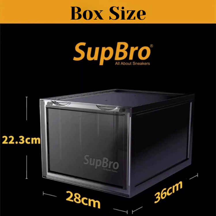 SupBro Shoe Box Classic Edition Front Opening Transparent Sneaker Stor Shoe Spa