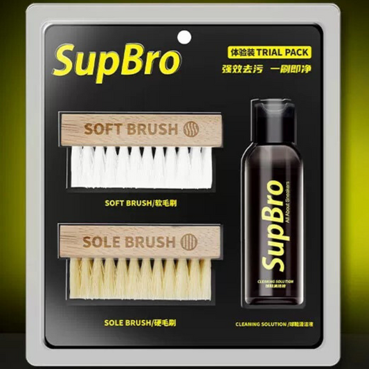 SupBro White Shoe Cleaning Solution and Brush Kit × 1 Pack