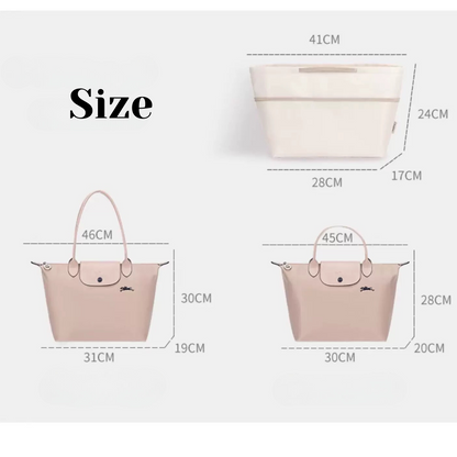 BAGINBAG LONGCHAMP Handmade Tote Bag Insert Organizer Inner Pocket Bag-in-Bag Bag Inner